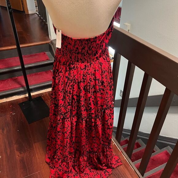 Anthropologie Red and Black Maxi Dress - Picture 6 of 13